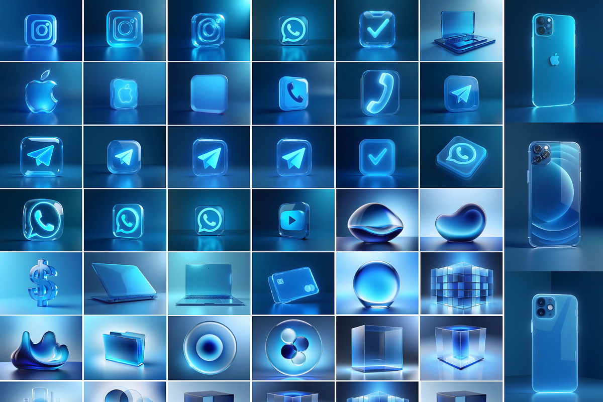 3D Futuristic Icons & Elements, a Technology Illustration by Preza Buro (Photo 5 of 9)