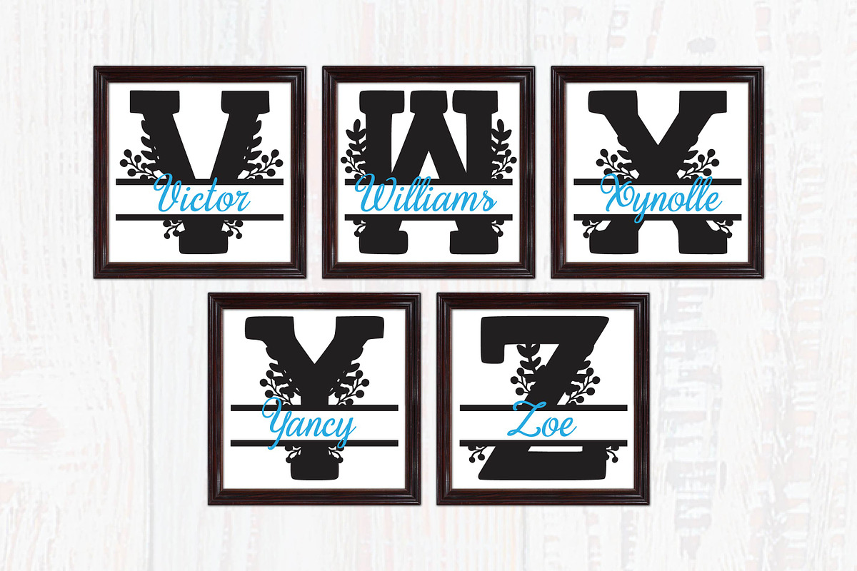 Floral Split Monogram Flower Font, a Font by SavanasDesign (Photo 10 of 10)