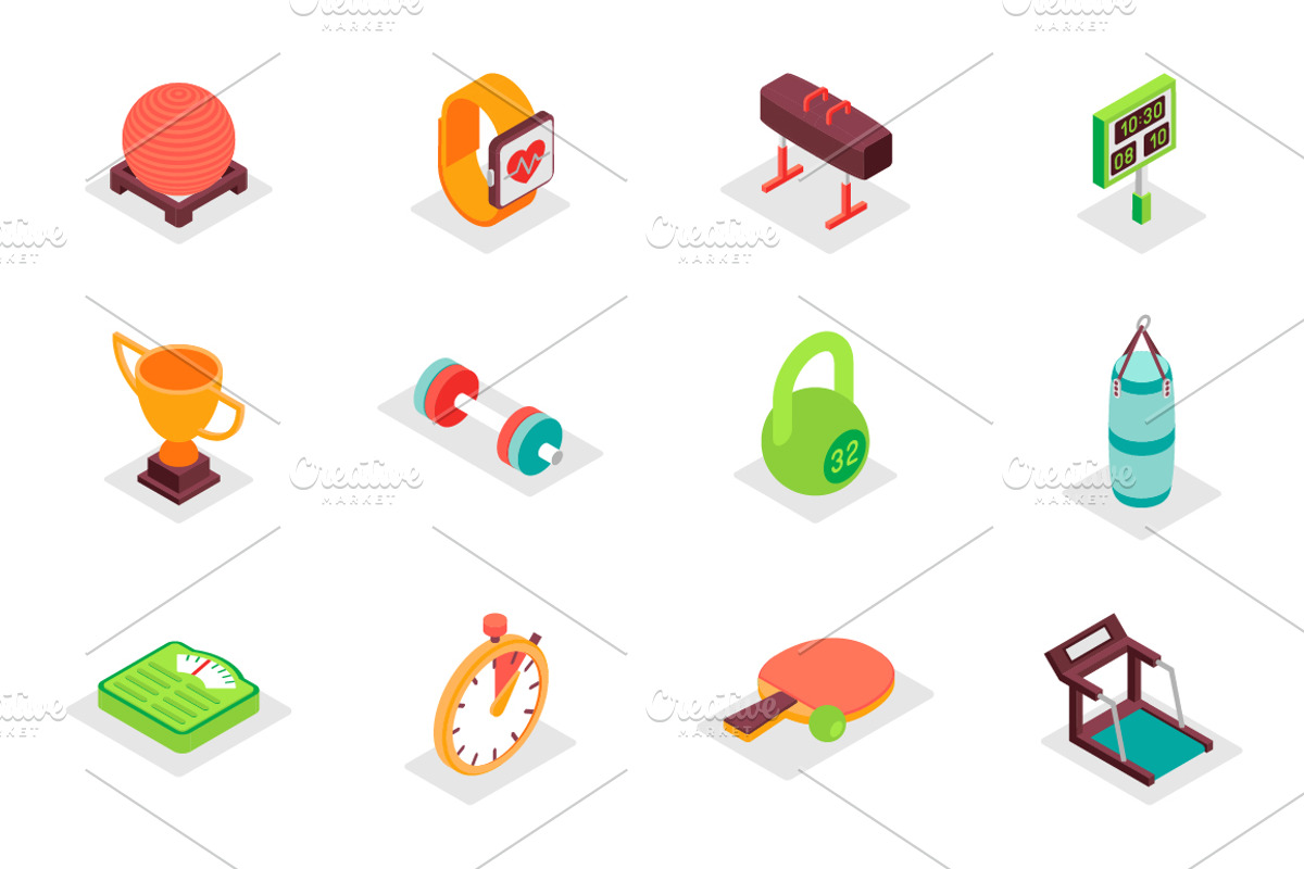 Isometric Icons Pack, a Duotone Icon by alexdndz (Photo 14 of 15)