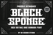Black Sponge - Gothic Font, a Blackletter Font by QR Design Studio (Thumbnail 1 of 8)