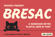 Bresac - Retro Playful Font Display, a Handwritten Font by Simetrica Labs (Thumbnail 1 of 11)