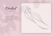 Orchid #10. Line Art Illustration, a Decorative Illustration by lapi-olesya (Thumbnail 1 of 3)