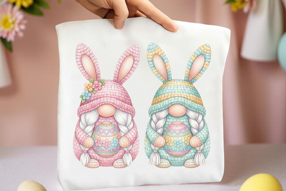Faux Yarn Easter Bunny Gnome PNG, an Illustration by DreamArtGraphic (Photo 2 of 4)