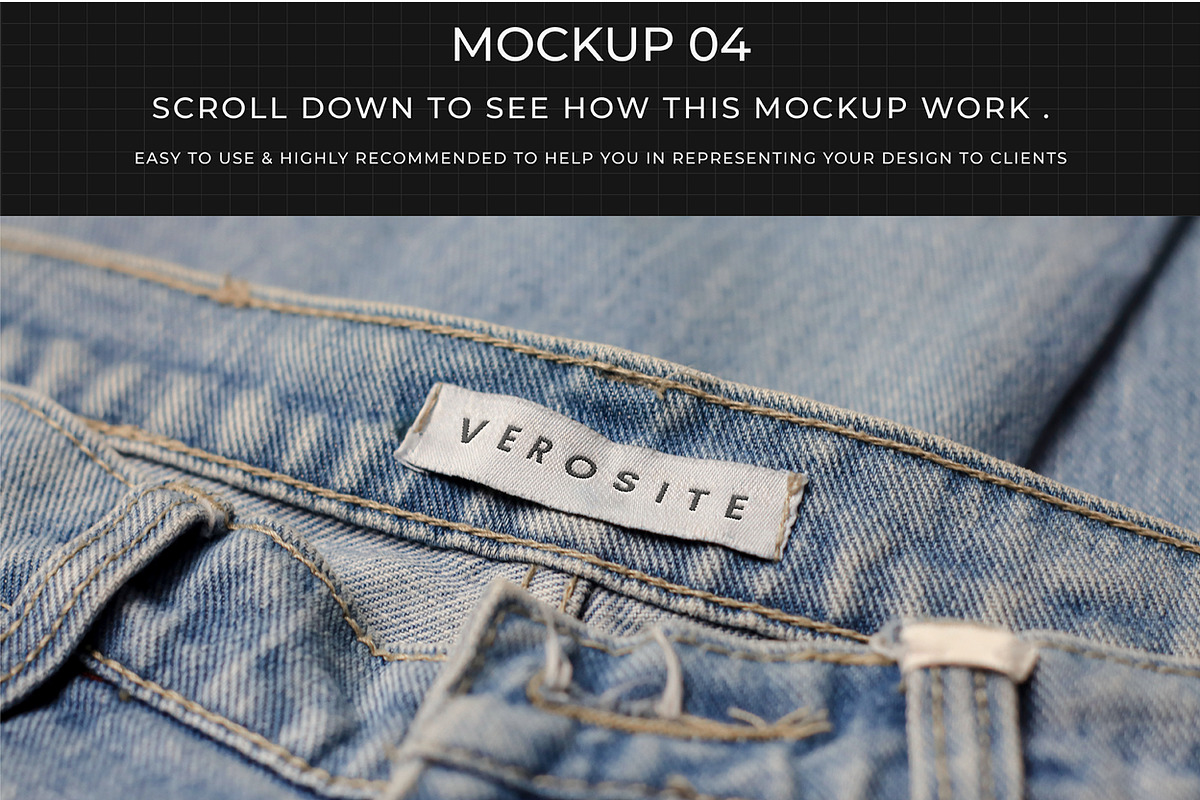 7 Apparel Jeans Labels Logo Mockup, a Bottom Mockup by Assyat (Photo 12 of 16)