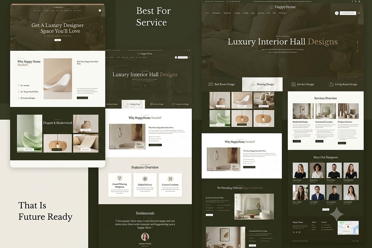 Happyhome Interior Design WordPress, a WordPress Template by ThemesRain (Photo 2 of 3)