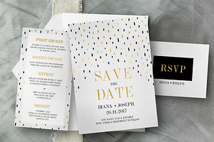 Black Gold Polkadot Wedding Suite