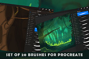 The Jungle: Procreate Brushes, a Brush Add-On by Leonard Posavec (Thumbnail 6 of 8)