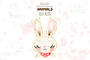 Watercolor animals cliparts, an Animal Illustration by TheHappyGiftArt (Thumbnail 2 of 6)