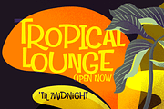 Tropical Lounge Interlocking Vintage, a Sans Serif Font by Fenotype (Thumbnail 1 of 15)