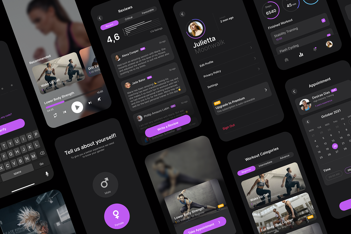 Feat Fitness UI Design Kit, an UI Kit Template by phoneixdesign (Photo 5 of 5)