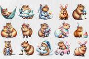 Cute Capybara Nursery Clipart, an Illustration by Rose Art (Thumbnail 3 of 5)