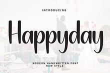 Happyday | Script Font
