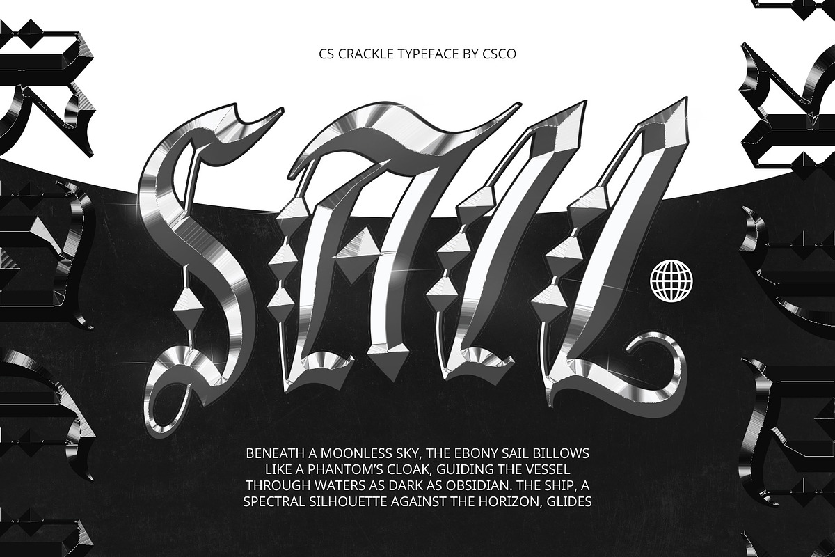 CS Crackle – Blackletter Font, a Blackletter Font by Craft Supply Co. (Photo 2 of 8)