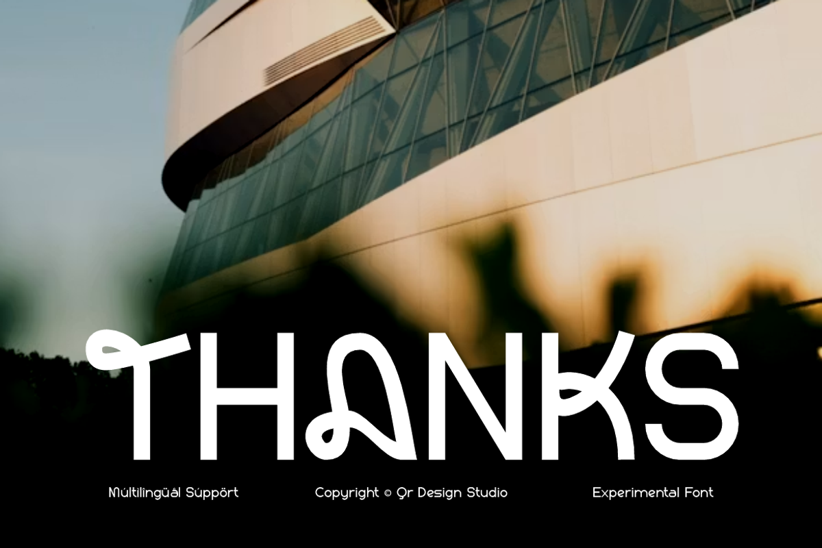 Gumoye Modern Experimental Bold Font, a Sans Serif Font by QR Design Studio (Photo 11 of 11)