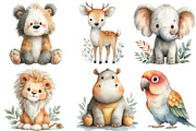 Safari Animals Clipart, an Illustration by DreamCafeArt (Thumbnail 3 of 6)