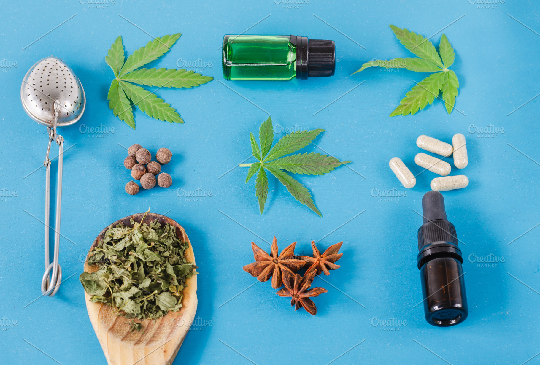 Different uses for cannabis stock photo containing cannabis and medicinal, a Nature Photo by Mineko