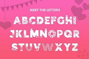 Hearts Silhouette Font