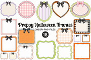 Preppy Halloween Frames Clipart, a Seasonal Illustration by Designworld (Thumbnail 1 of 4)