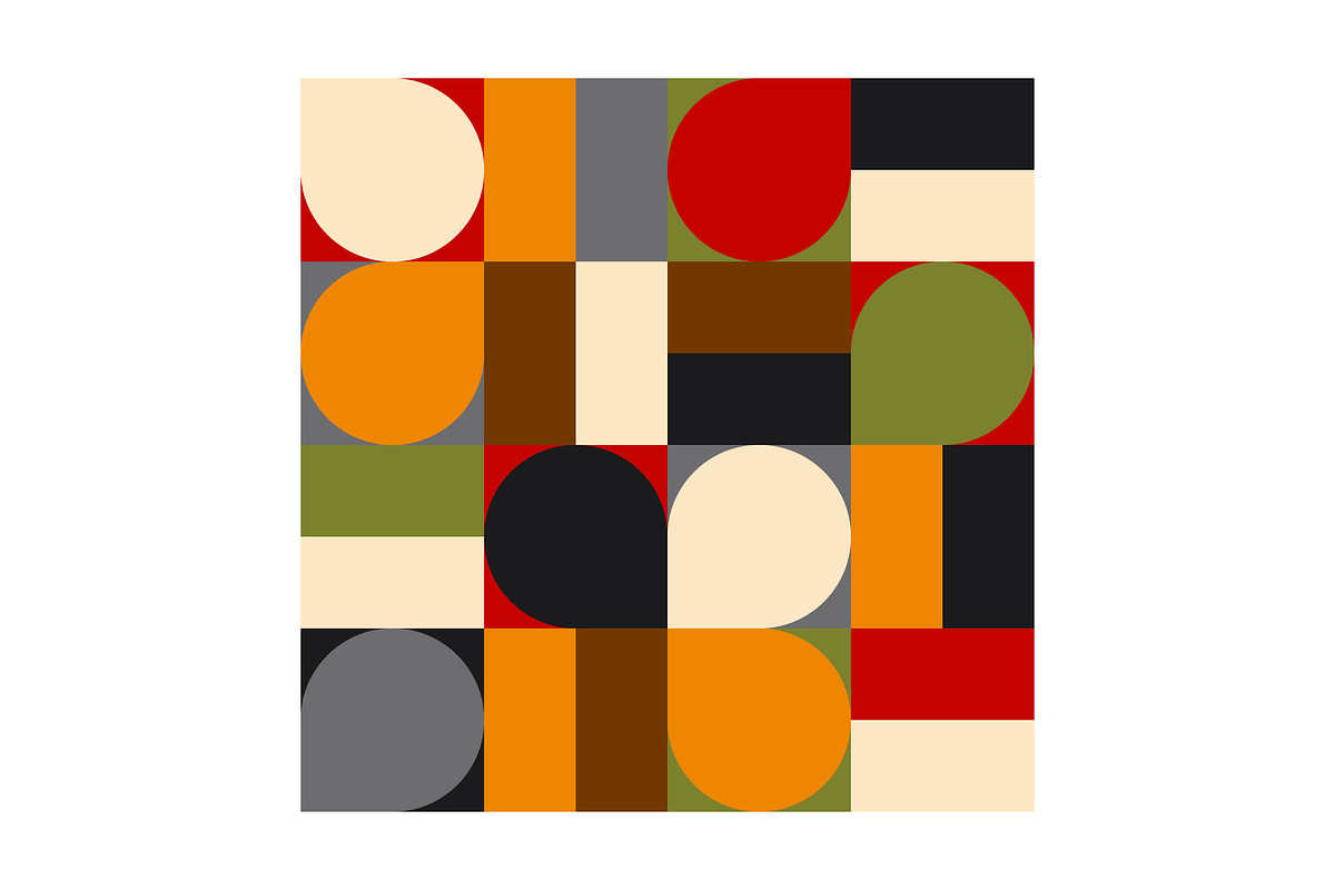 Geometric Mid Century Modern Pattern, a Pattern Graphic by Neo Geo (Photo 3 of 11)