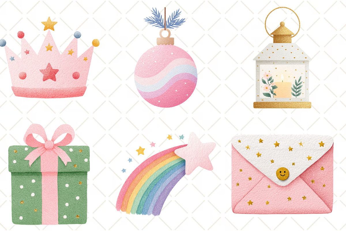Glitter New Year Clipart, an Illustration by Black Bird Studio (Photo 2 of 6)