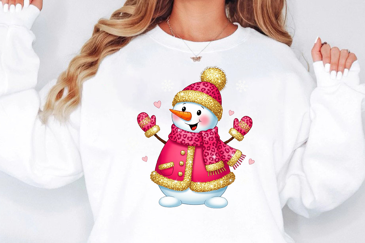 Cute Leopard Snowman Glitter Png, an Illustration by Designworld (Photo 2 of 5)