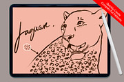 Procreate Fur 45 Brush Pack, a Brush Add-On by CC CREATIVE CO (Thumbnail 1 of 12)