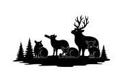 Wildlife Forest Silhouette Vector Bu, an Illustration by Designs_River (Thumbnail 16 of 51)