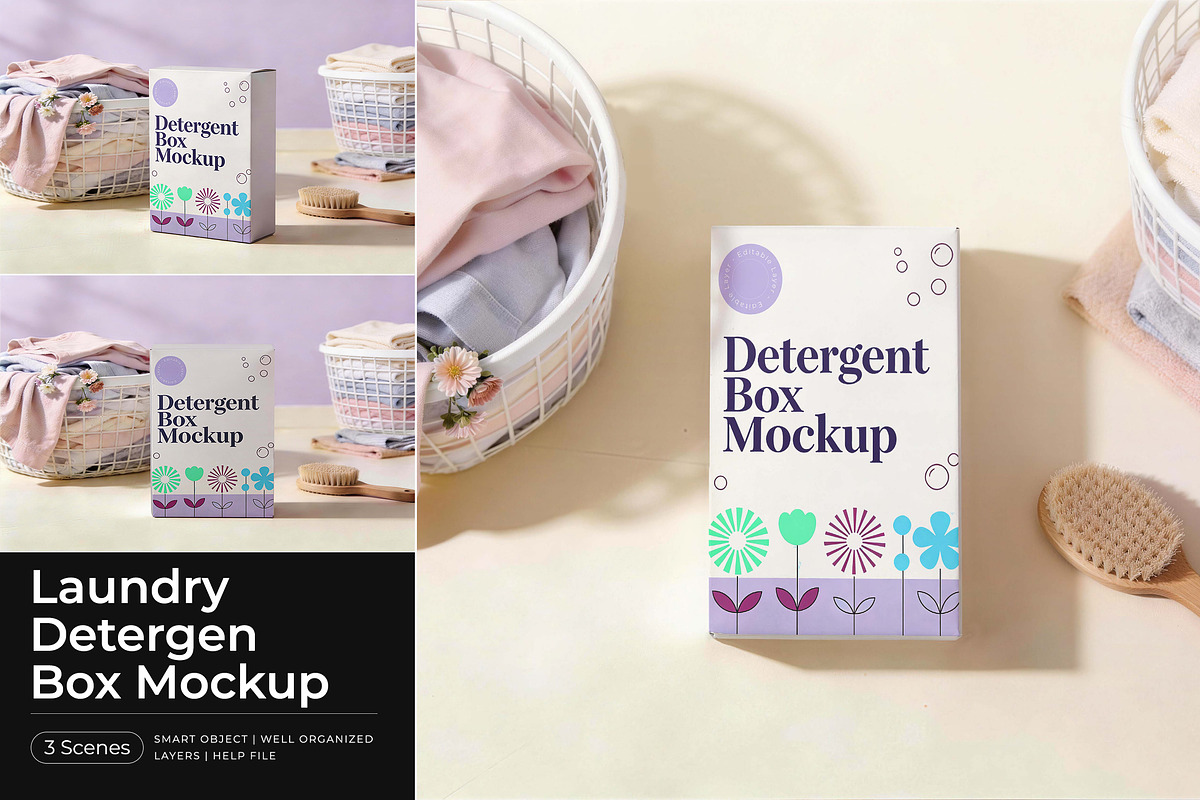 Laundry Detergent Box Mockup, a Product Mockup by Pitchlook.Studio