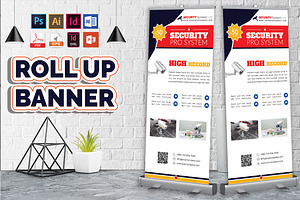 Security System Roll Up Banner V-03