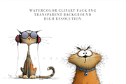 45 Quirky Cat Clipart Set, an Animal Illustration by Pati Charm Studio (Thumbnail 5 of 9)