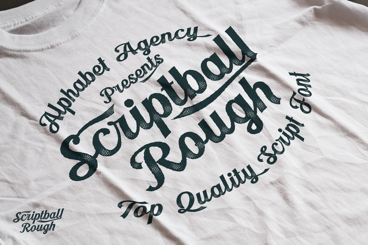 Scriptball Rough Font, a Script Font by Alphabet Agency (Photo 8 of 9)