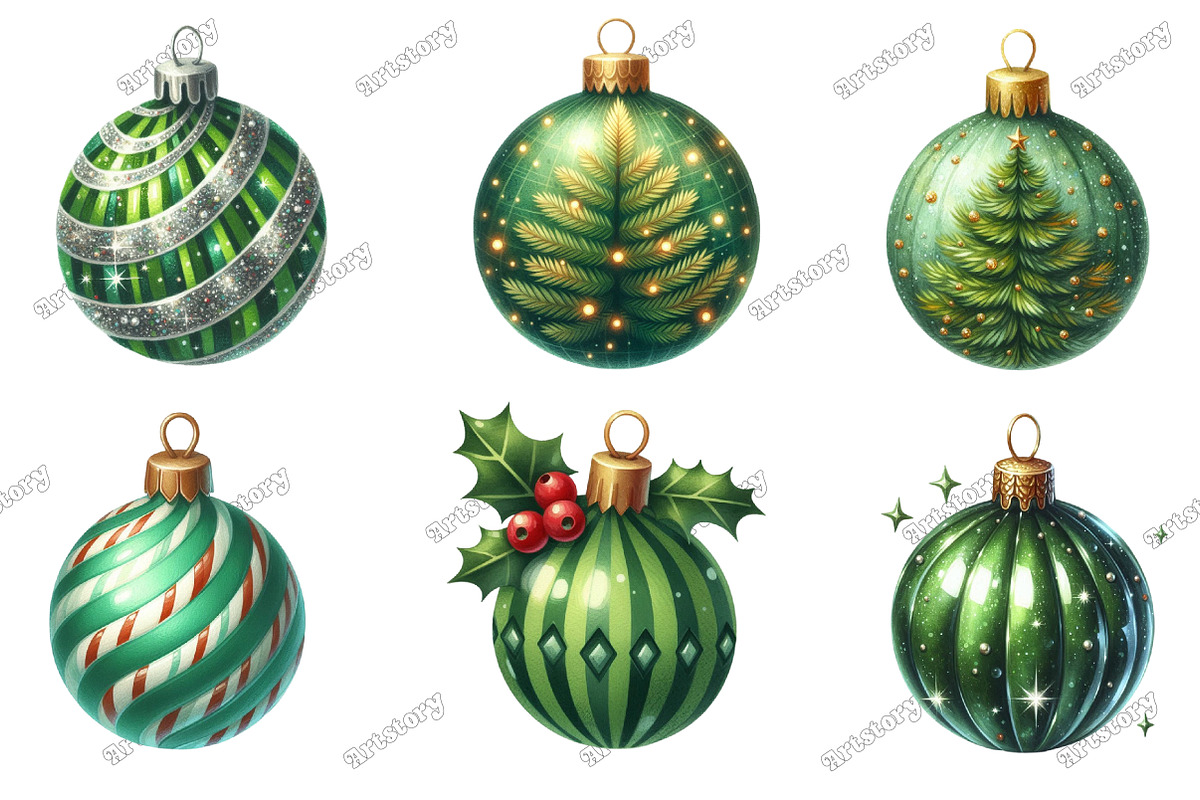 Green Christmas Tree Ball PNG, an Illustration by designcity5 (Photo 2 of 5)