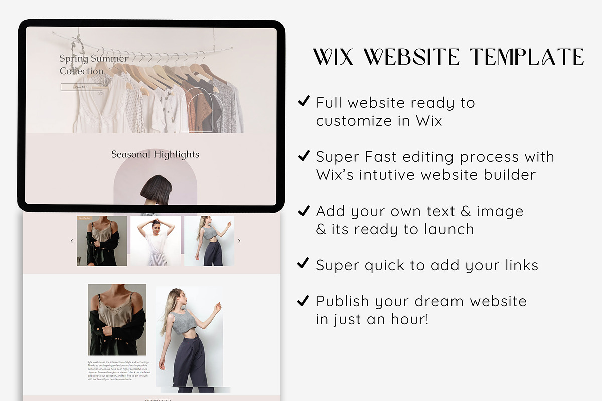 Zayla Wix Website template, a Wix Template by Design Unique (Photo 2 of 10)