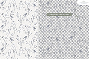 Birds - 6 color Seamless Pattern, a Wallpaper Graphic by InaCorart (Thumbnail 4 of 8)