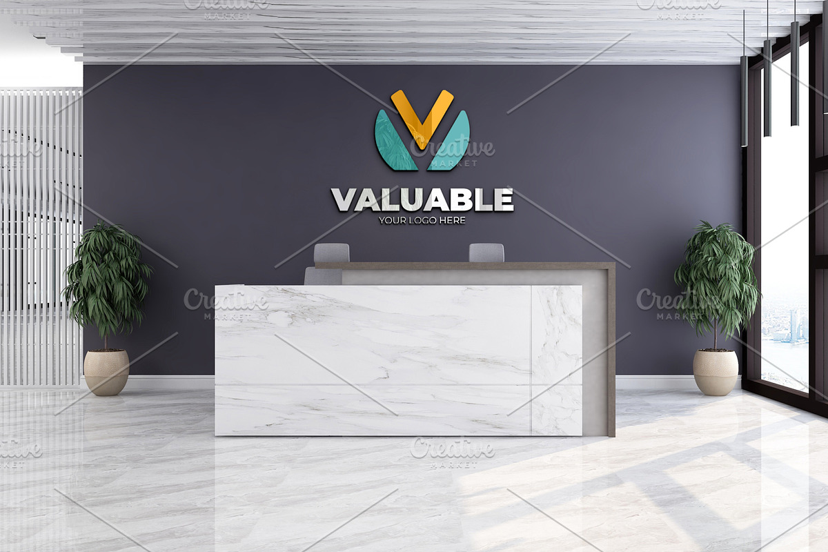 PSD Office Room Company Logo Mockup, a Product Mockup by Ayy (Photo 18 of 23)