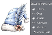 Whimsical Santa Hat Clipart, an Illustration by Pixels.Craft (Thumbnail 3 of 6)