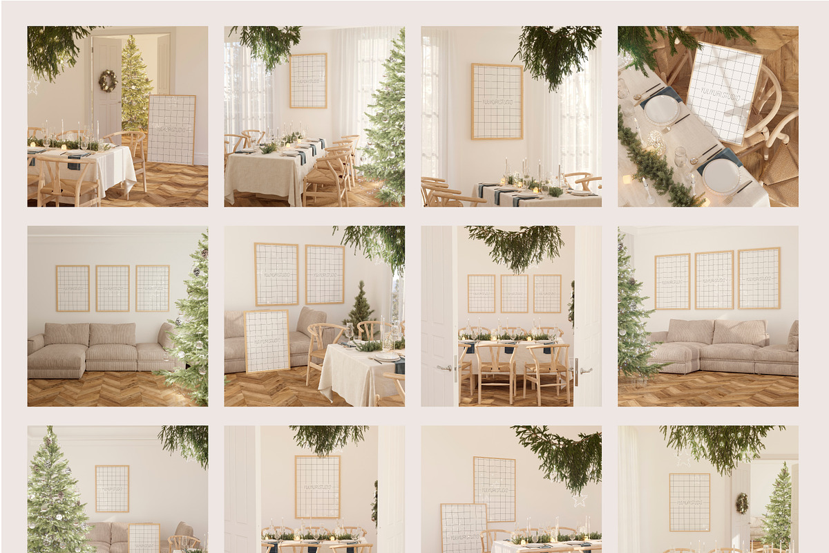 CHRISTMAS DINNER | frame mockup set, a Household Mockup by yuliyuri.studio (Photo 12 of 12)