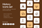 140 History Doodle Icons Bundle, an Outline Icon by Vectors Market (Thumbnail 1 of 11)