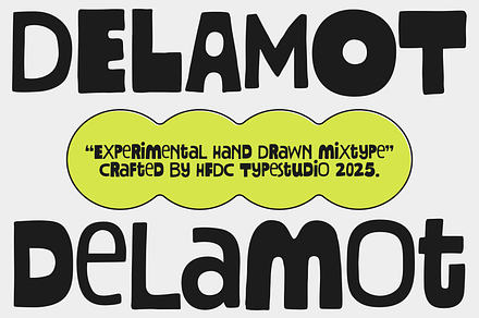Delamot Experimental Hand Drawn, a Handwritten Font by 24Design Studios