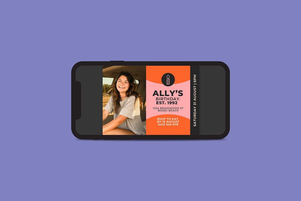 Ally Birthday Invitation, an Invitation Template by Mountain Folk Creative (Photo 6 of 7)