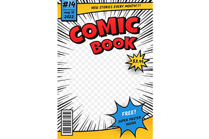 Comic book cover. Retro comics title, a Texture Graphic by Frogella