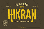 Hikran | Retro Condensed Font, a Sans Serif Font by twinstd (Thumbnail 1 of 13)