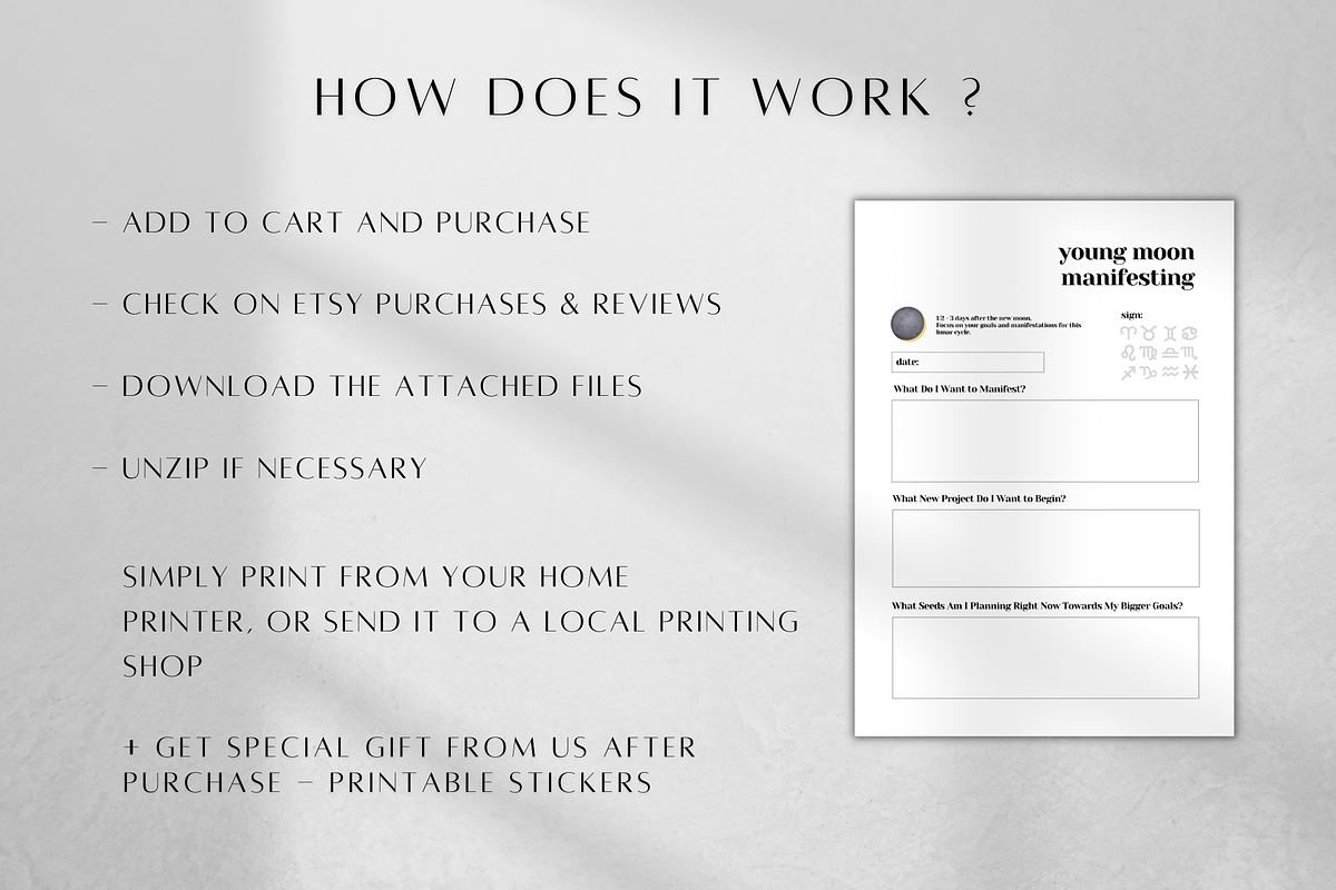 Digital Moon Magic Planner, a Stationery Template by BRANDcontent (Photo 6 of 6)