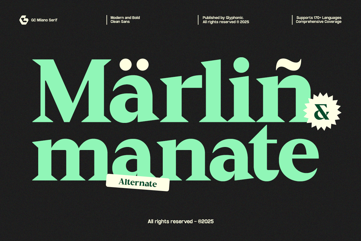 GC Milano – Strong Serif Elegance, a Serif Font by Glyphonic (Photo 11 of 15)