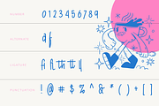 Cozy Hanline - handwritten font, a Handwritten Font by Badsign Type (Thumbnail 4 of 8)
