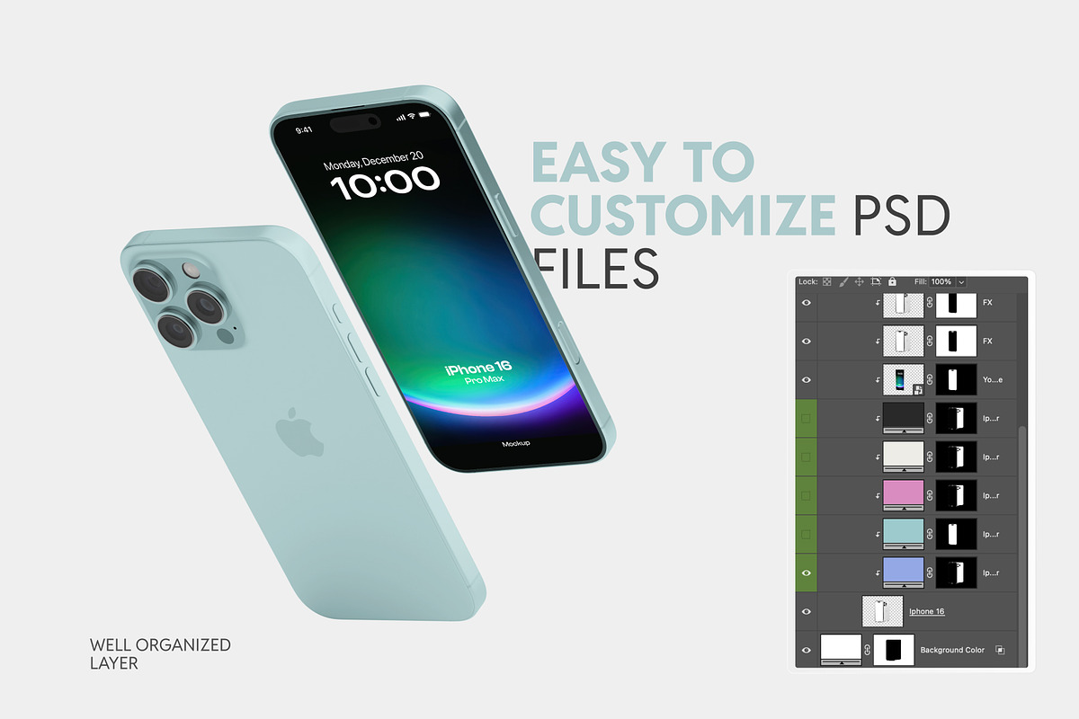 iPhone 16 Mockup Bundle, an iPhone Mockup by Budogol Studio (Photo 2 of 3)