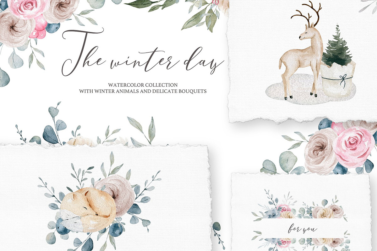 WHOLE SHOP. Watercolor bundle vol 1, an Animal Illustration by anastasiia.art (Photo 31 of 47)
