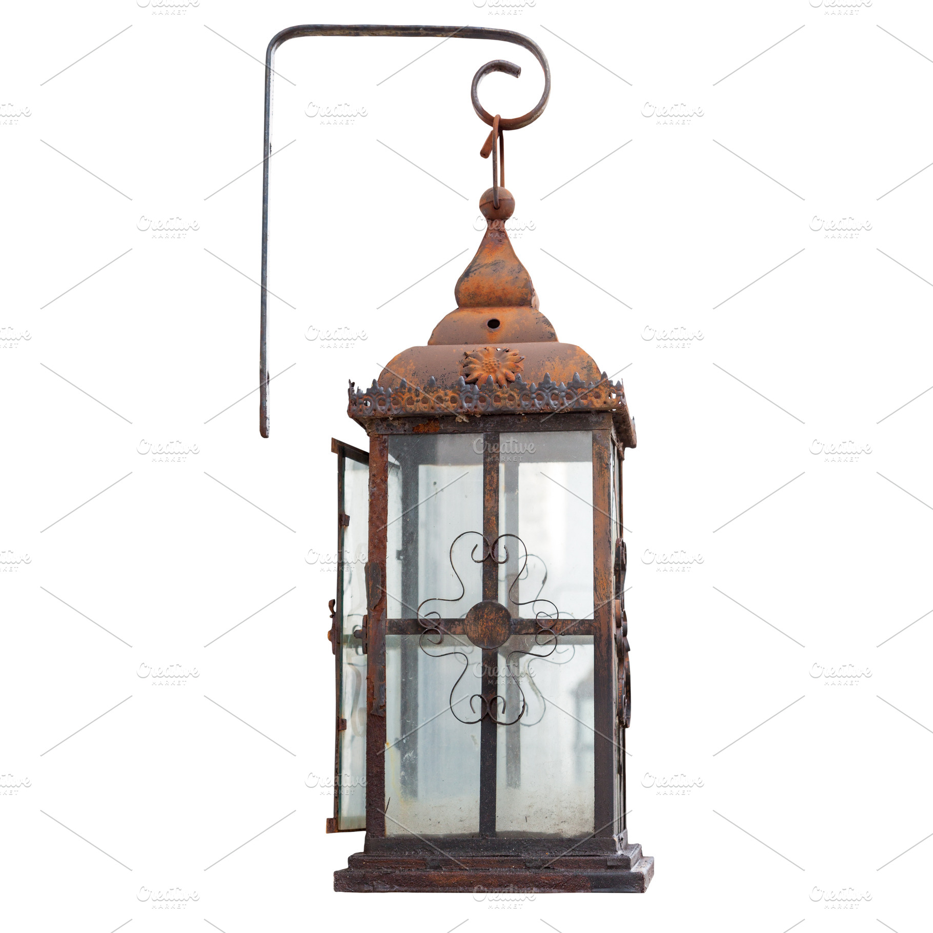 Vintage lantern isolated on white, an Architecture Photo by BOOCYS