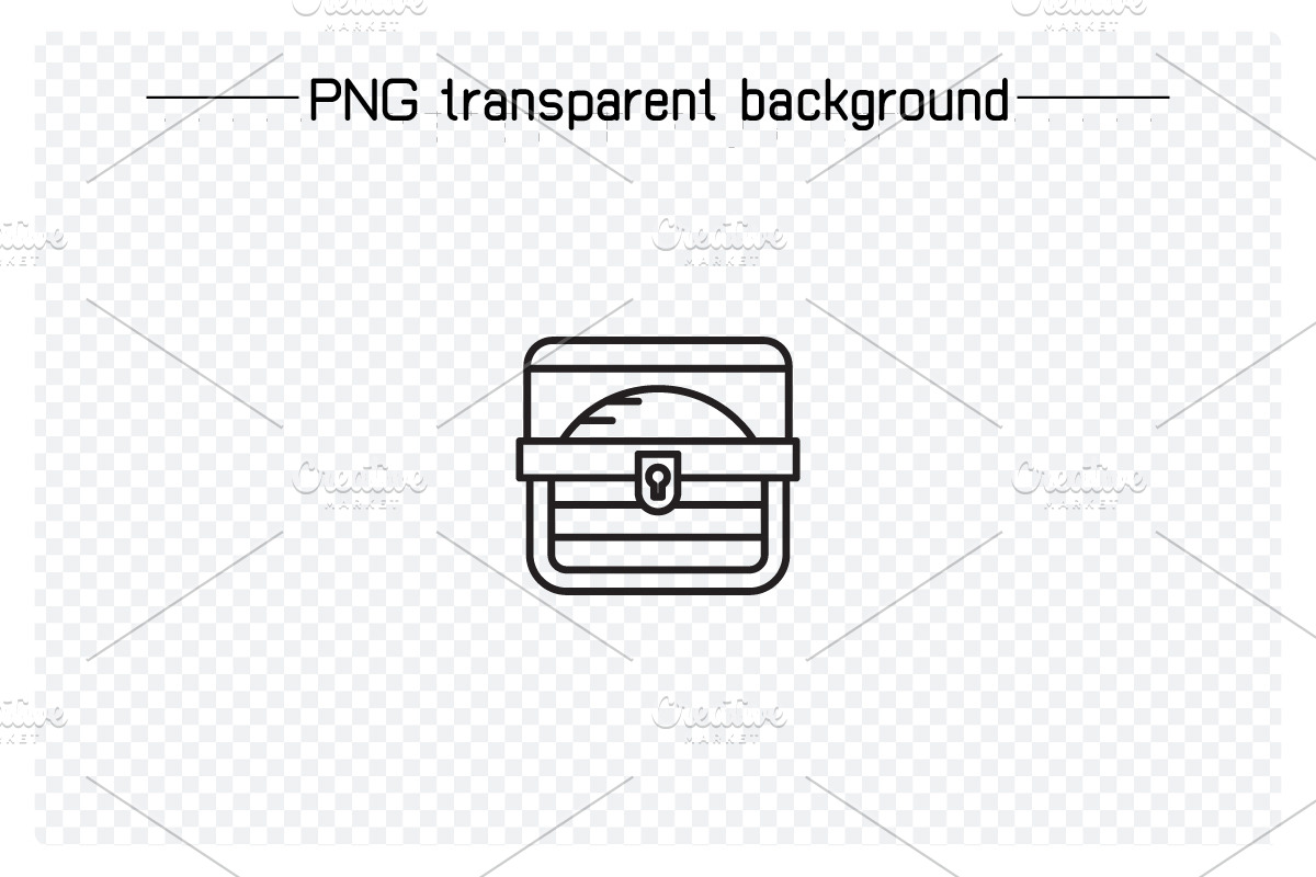 Treasure Chest Line Icons, an Outline Icon by Designfour (Photo 3 of 7)