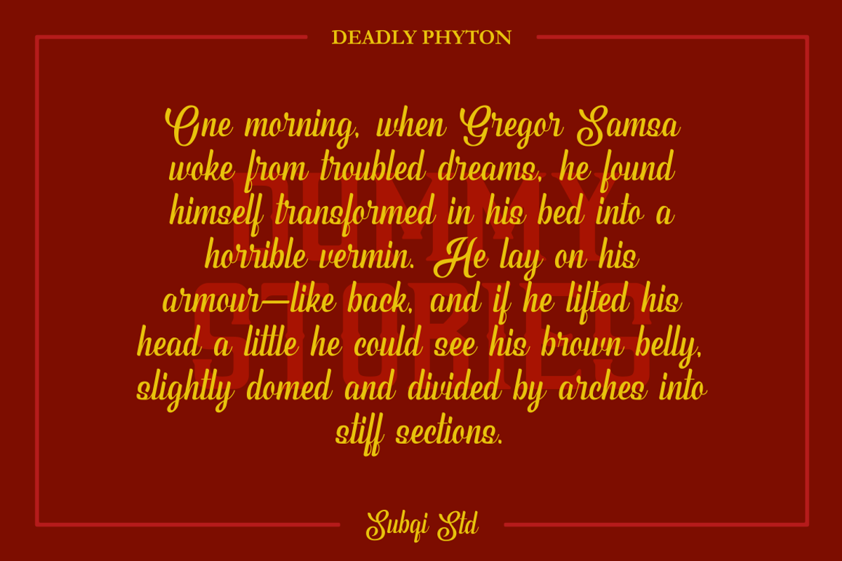 Deadly Phyton Combo, a Serif Font by Subqi Std (Photo 9 of 14)